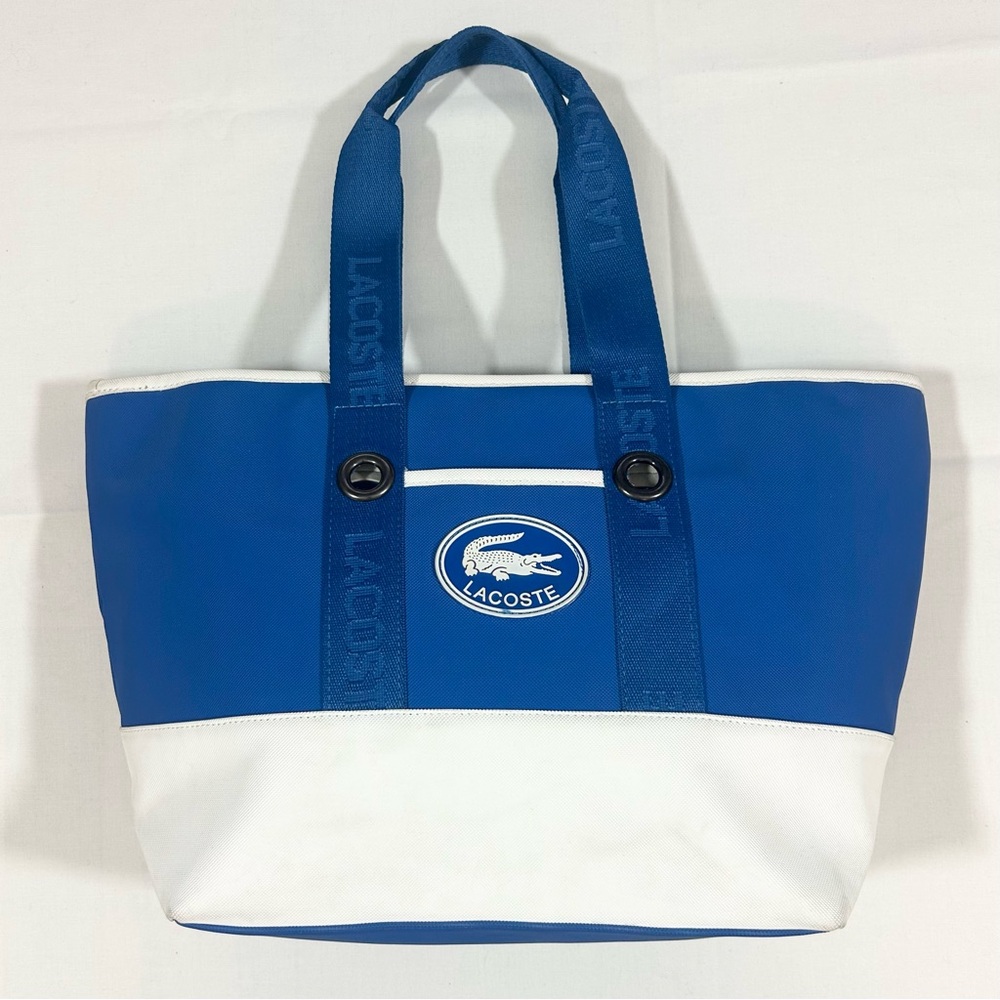 Lacoste Women's Blue White Synthetic Tote Concept Shopping Bag Beach Cruise OS